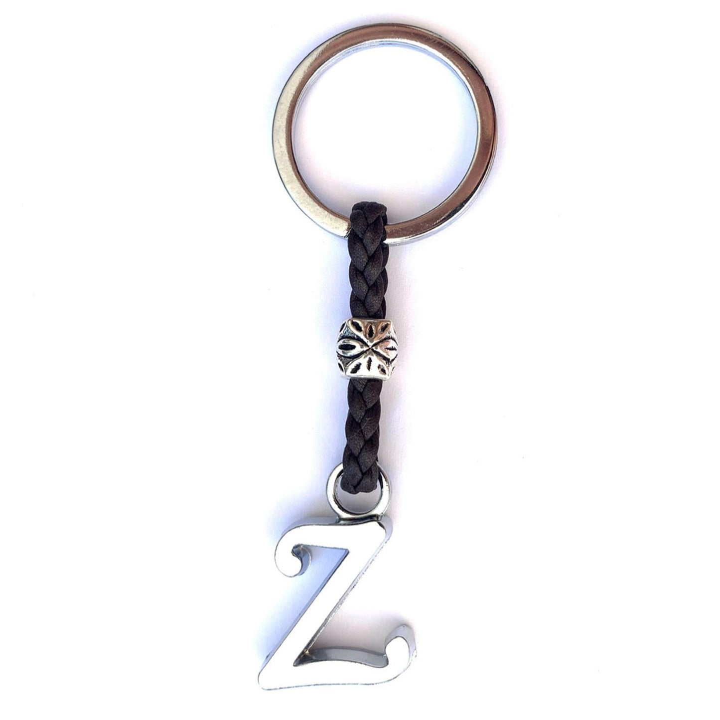 Llavero de Cuero con Iniciales (A-Z) Personalizado