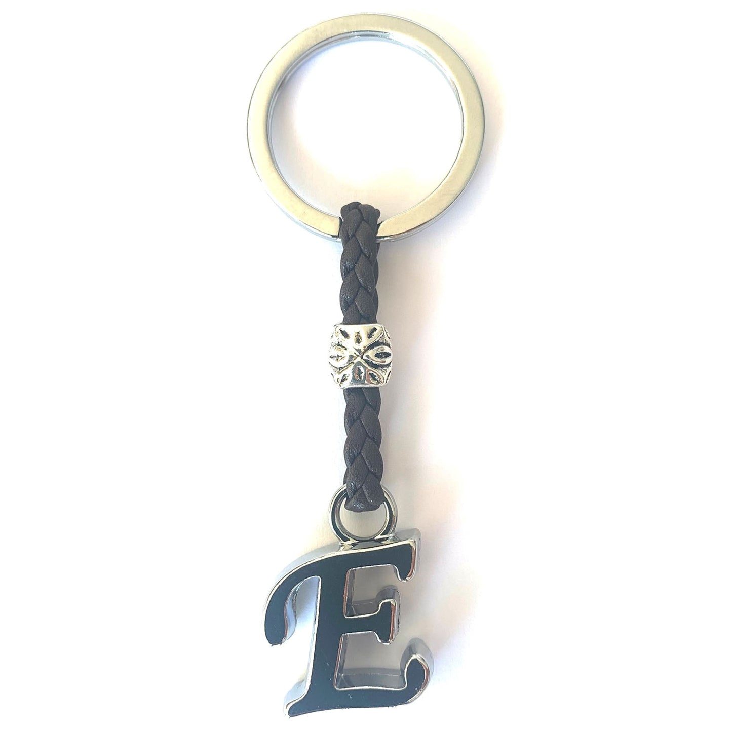 Llavero de Cuero con Iniciales (A-Z) Personalizado