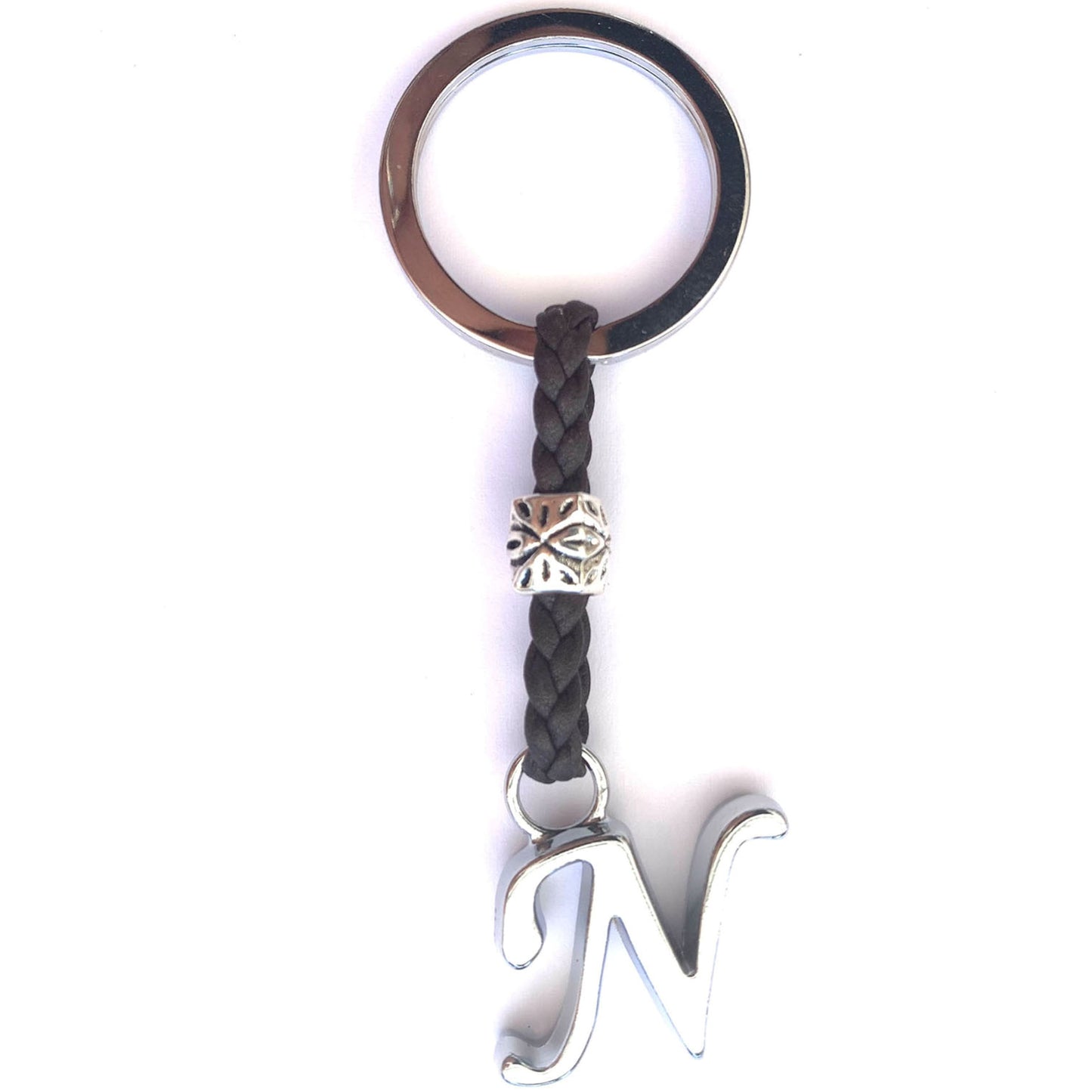Llavero de Cuero con Iniciales (A-Z) Personalizado