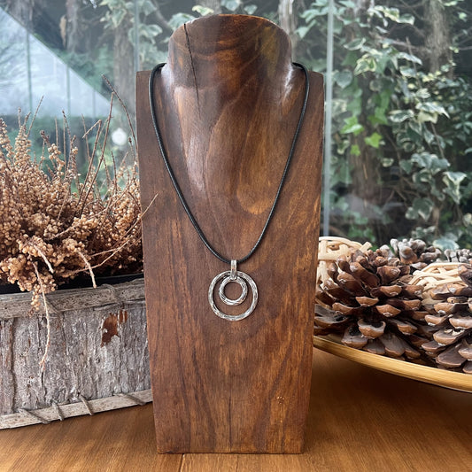 Colgante Hombre o Mujer Doble Aro Plata