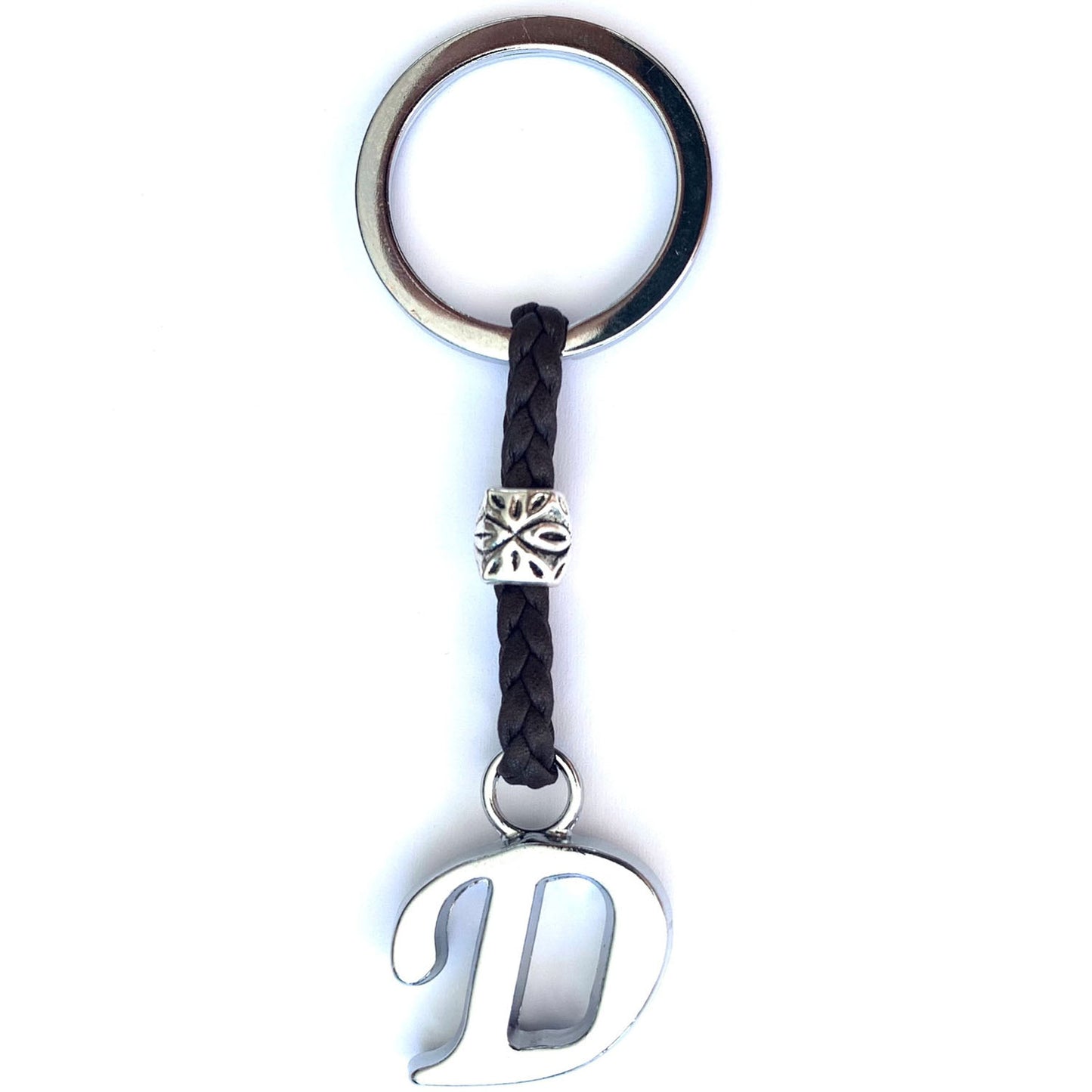 Llavero de Cuero con Iniciales (A-Z) Personalizado