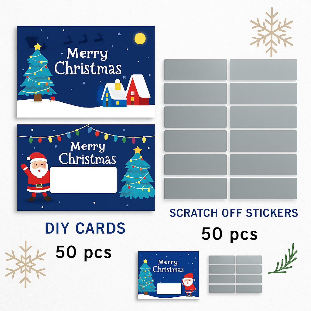 💌Tarjetas Rascas Navideñas Personalizables💌