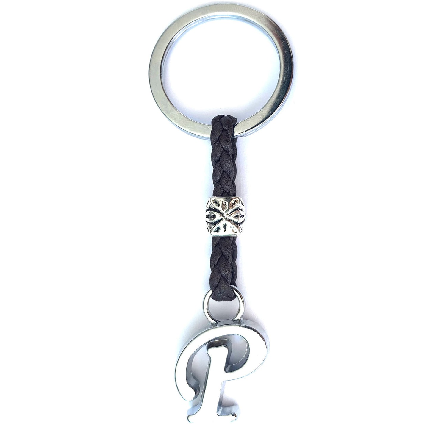 Llavero de Cuero con Iniciales (A-Z) Personalizado