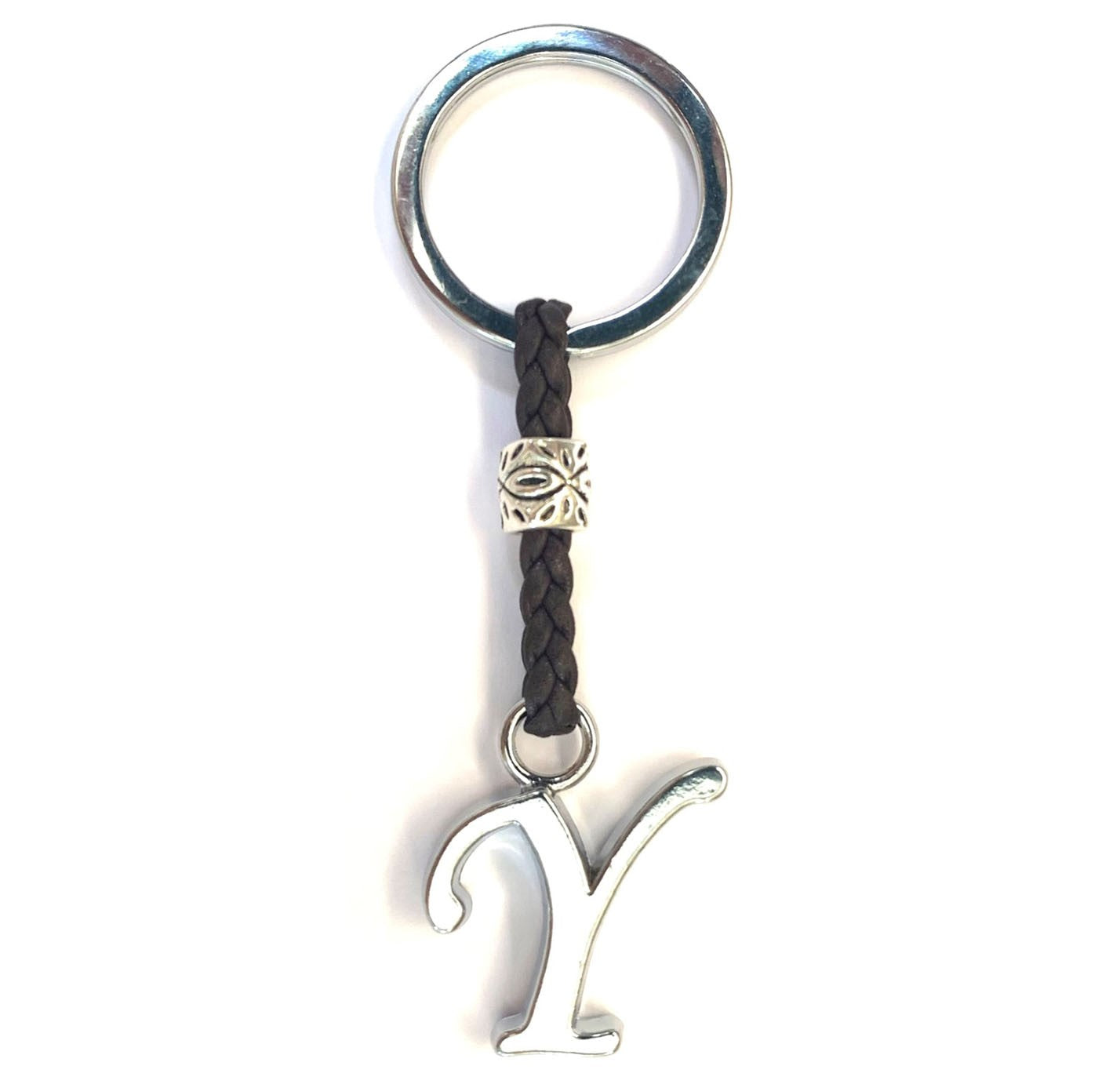 Llavero de Cuero con Iniciales (A-Z) Personalizado