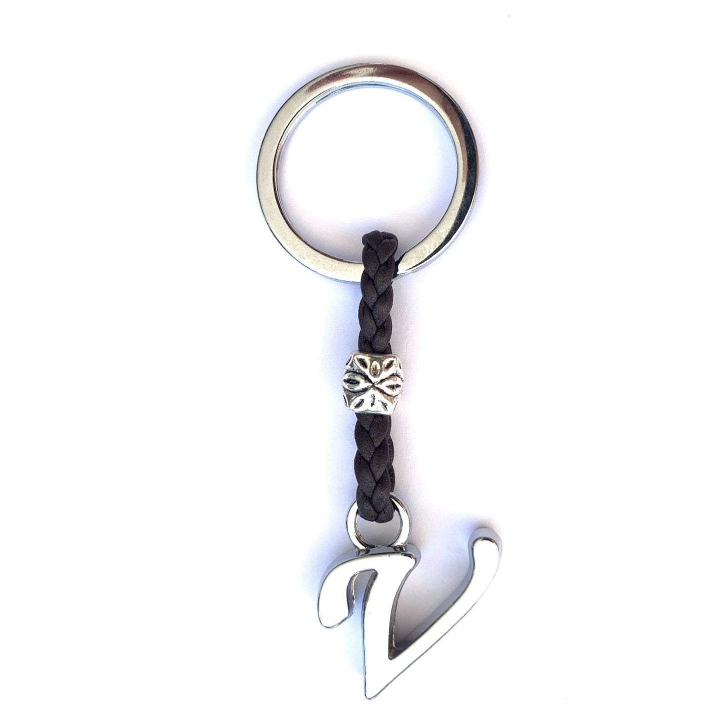 Llavero de Cuero con Iniciales (A-Z) Personalizado
