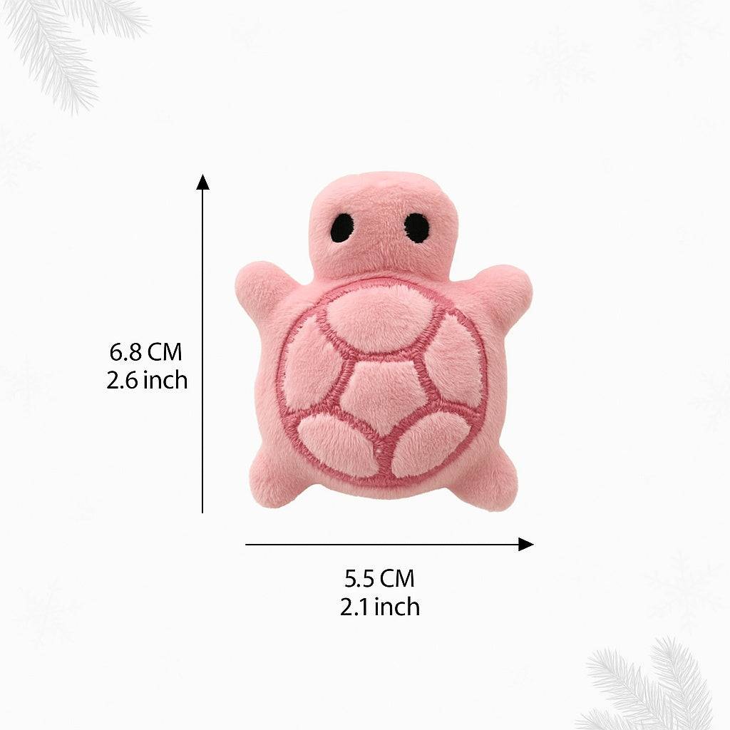 🐢✨ Mini Tortuga de Peluche Rosa – Edición Especial 🎄