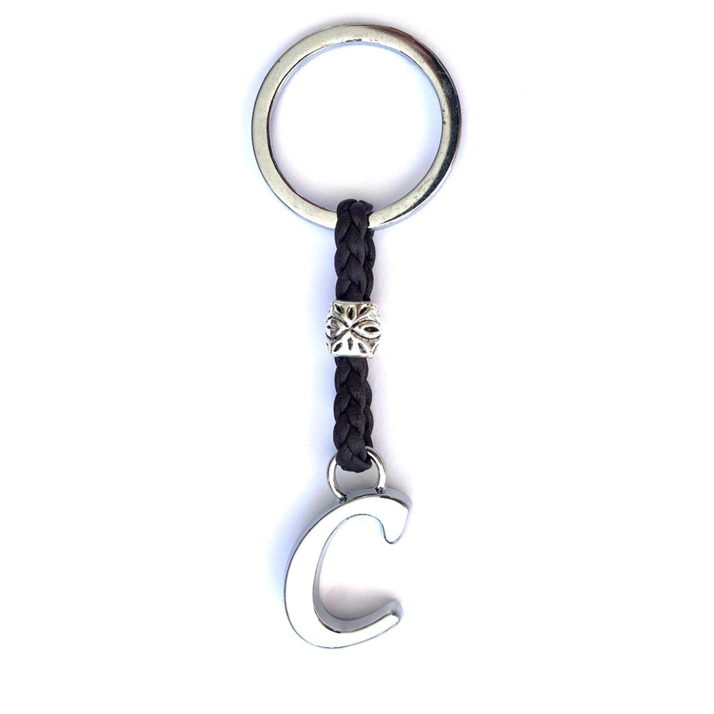 Llavero de Cuero con Iniciales (A-Z) Personalizado
