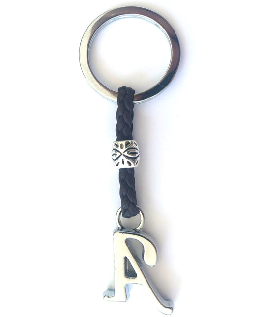 Llavero de Cuero con Iniciales (A-Z) Personalizado