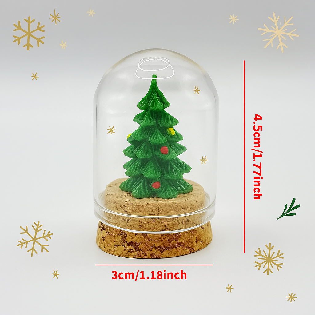 🎄 Frasco Navideño con Árbolito en Miniatura 🎄