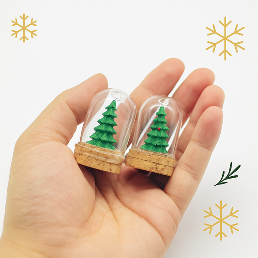 🎄 Frasco Navideño con Árbolito en Miniatura 🎄