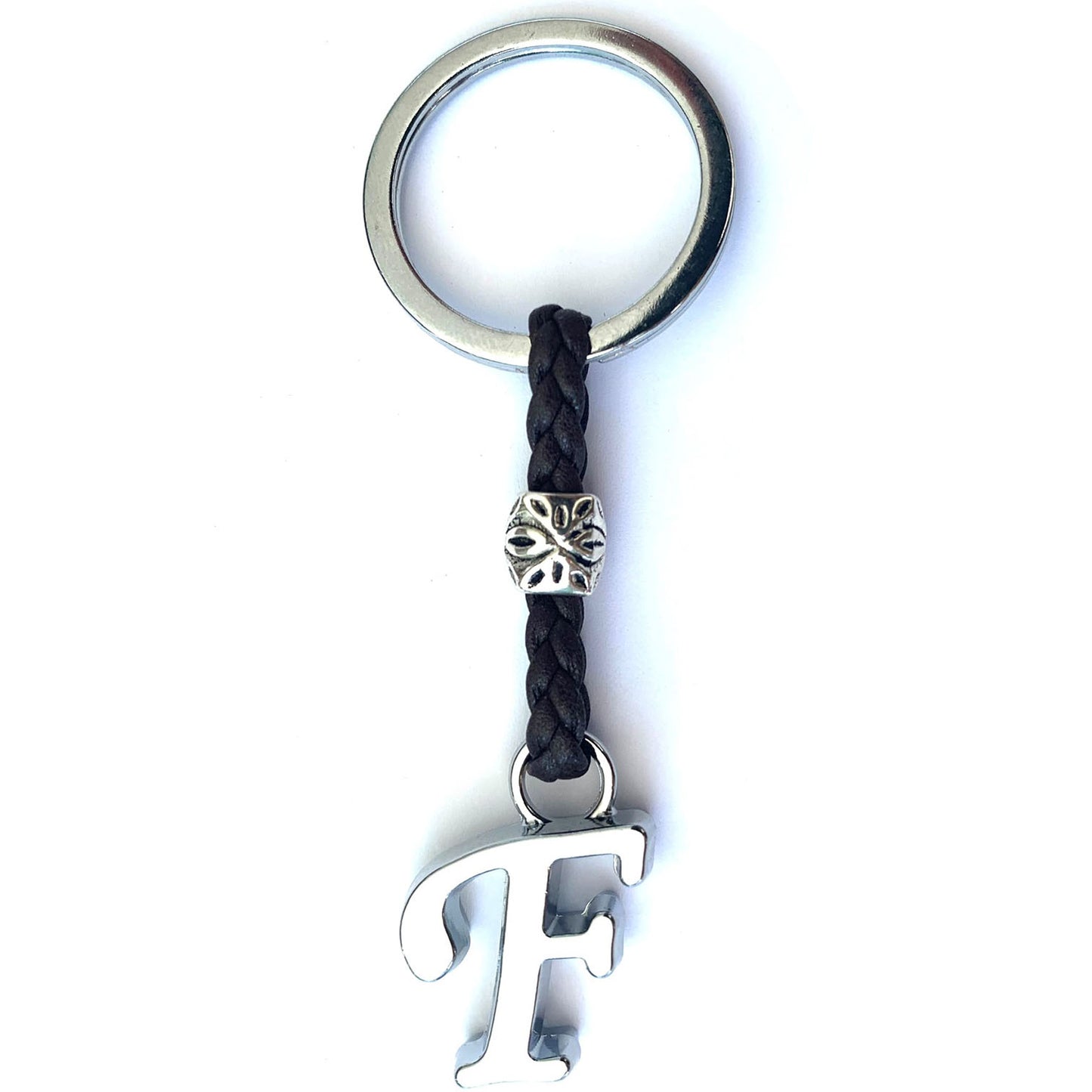Llavero de Cuero con Iniciales (A-Z) Personalizado